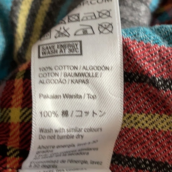 Topshop plaid button down cotton shirt - Picture 9 of 11